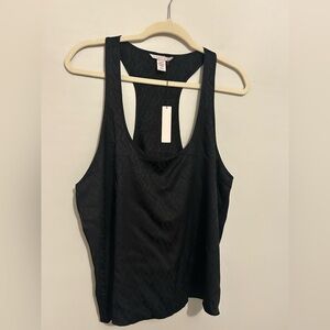Victoria’s Secret Silky Logo Lounge Pajama Racerback Tank Top Sz L Large new